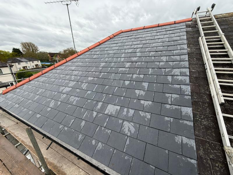 new slate roof dry ridge sysetm new battens 6